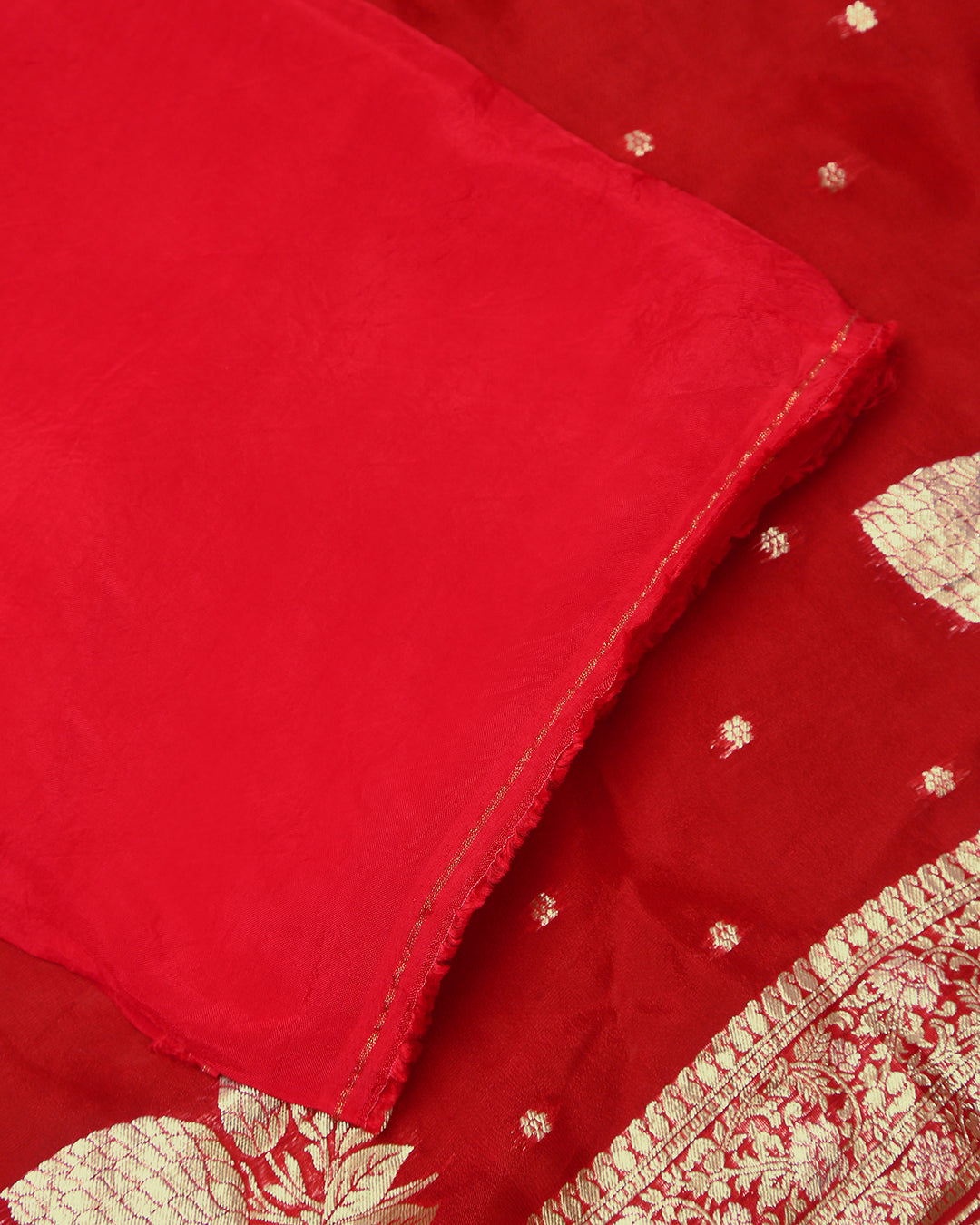 Crimson & Gold Banarasi Georgette Unstitched Dress Material Suit