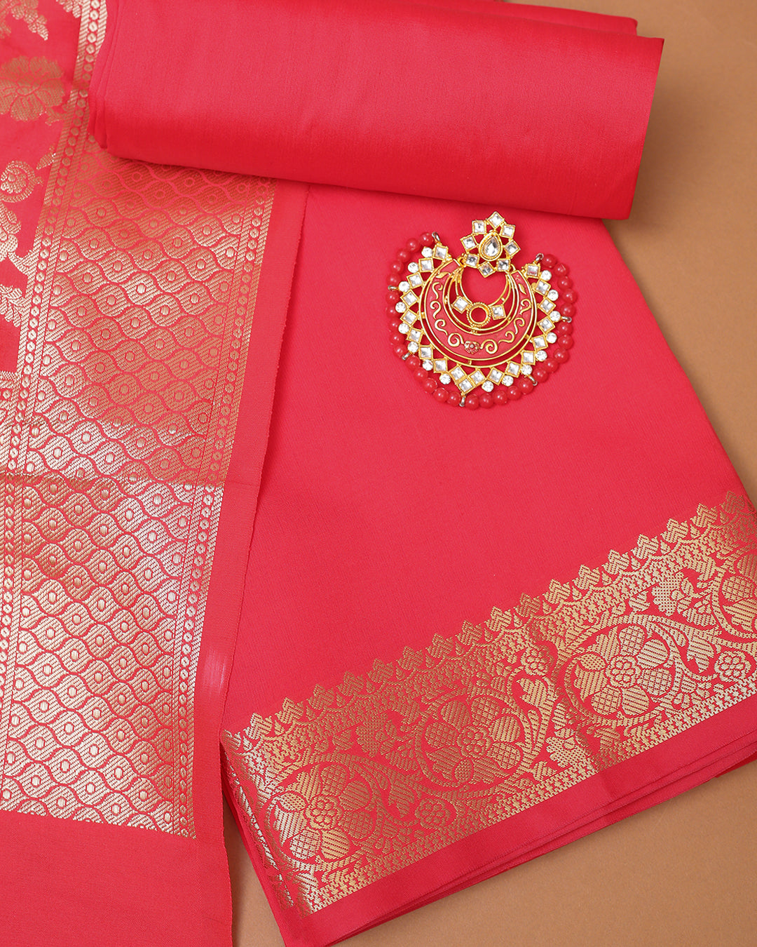 Royal Rani Banarasi Silk Unstitched Dress Material Suit