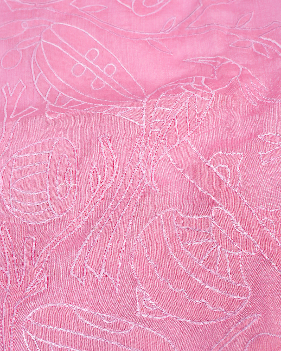 Pink Peacock Chanderi Silk Unstitched Dress Material Suit