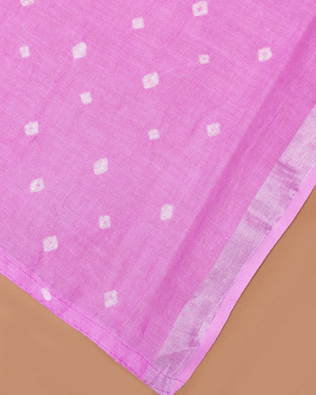 Orchid Pink Linen Unstitched Suit with Applique Organza Dupatta