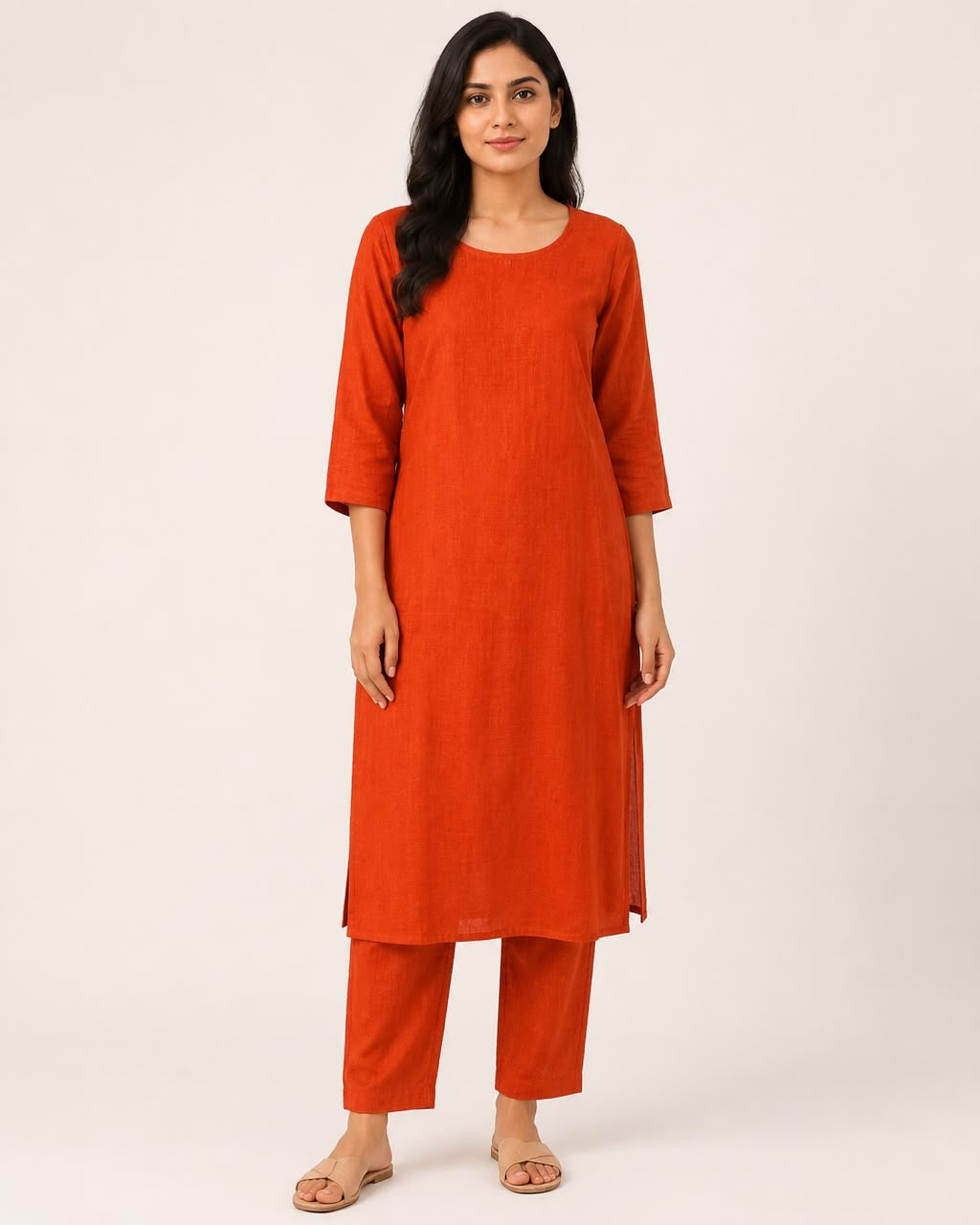 Plain kurta pant set