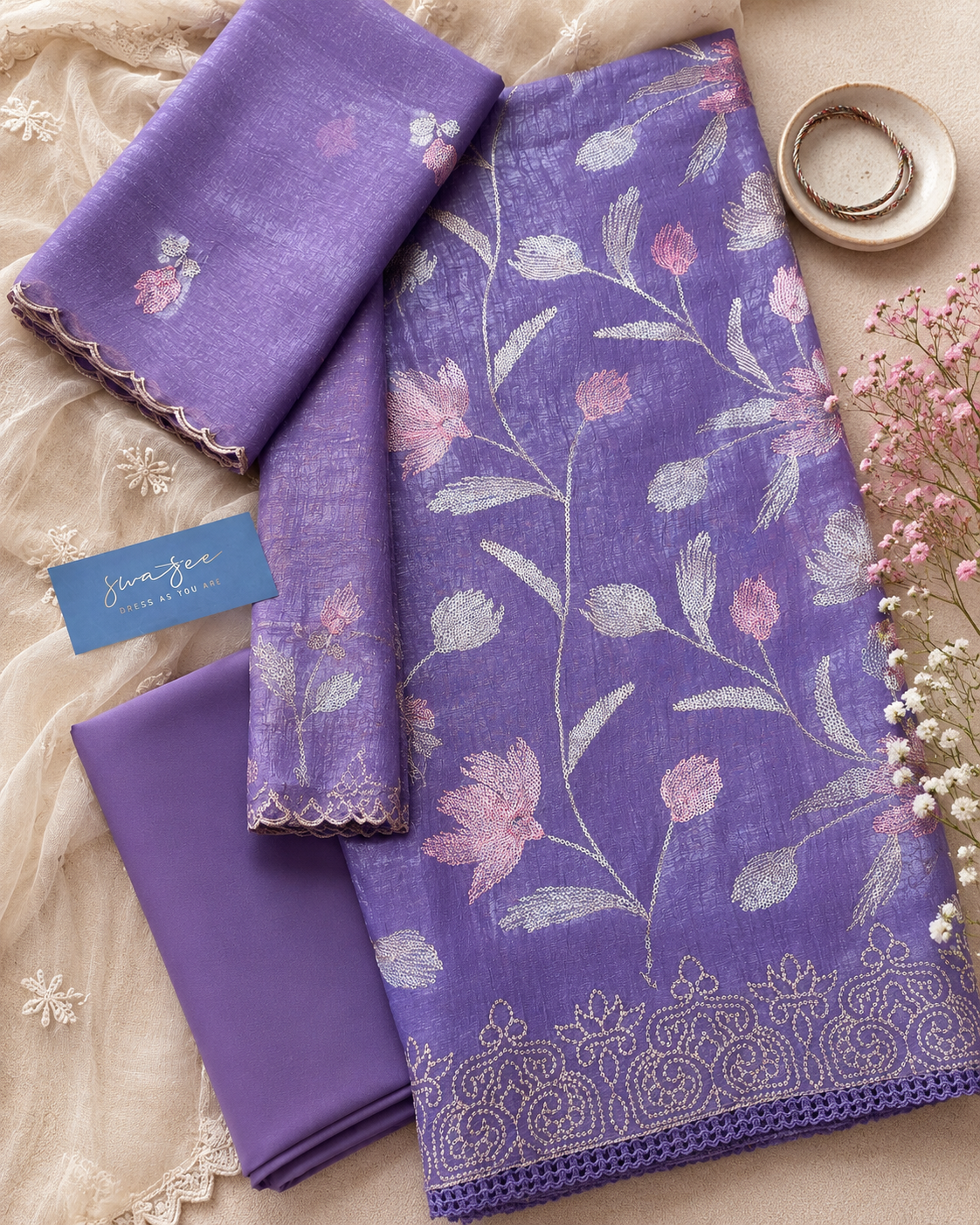 Burberry shimmer suit sets