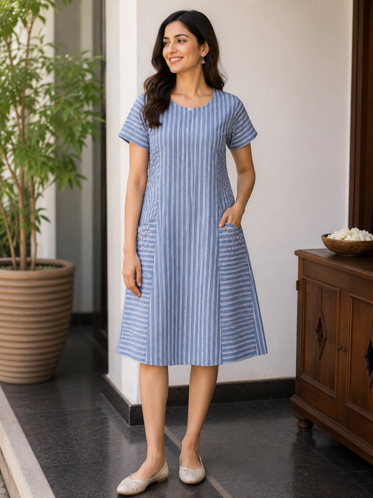 Khadi cotton dress