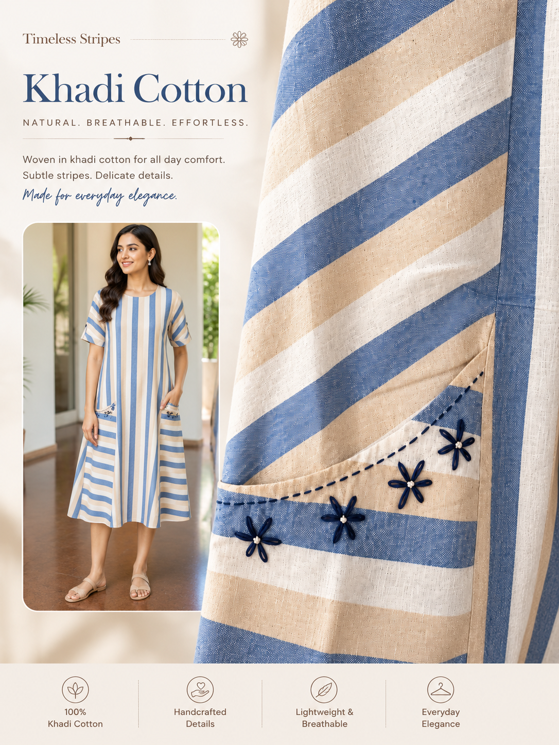Khadi cotton dress