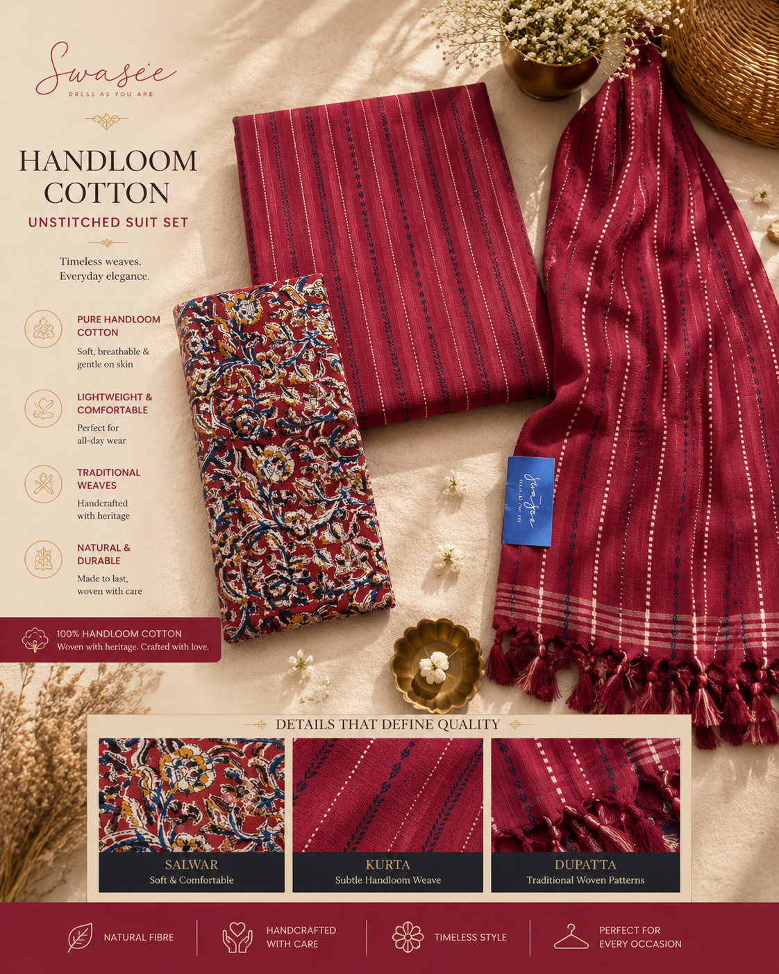 Handloom Cotton Suit